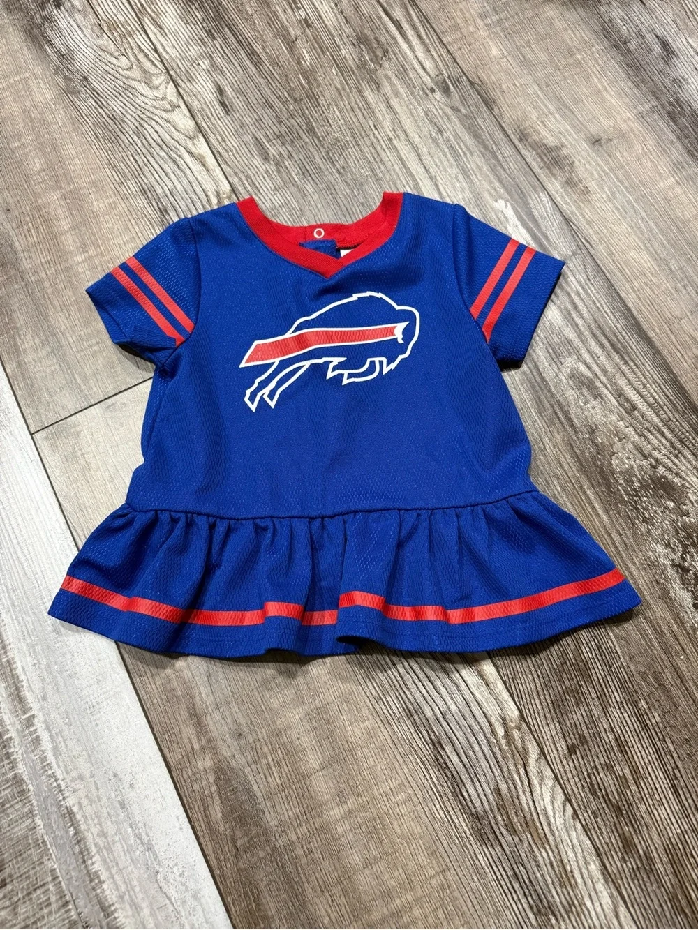 Buffalo Bills Girls' Blue Red Ruffle Football Jersey dress